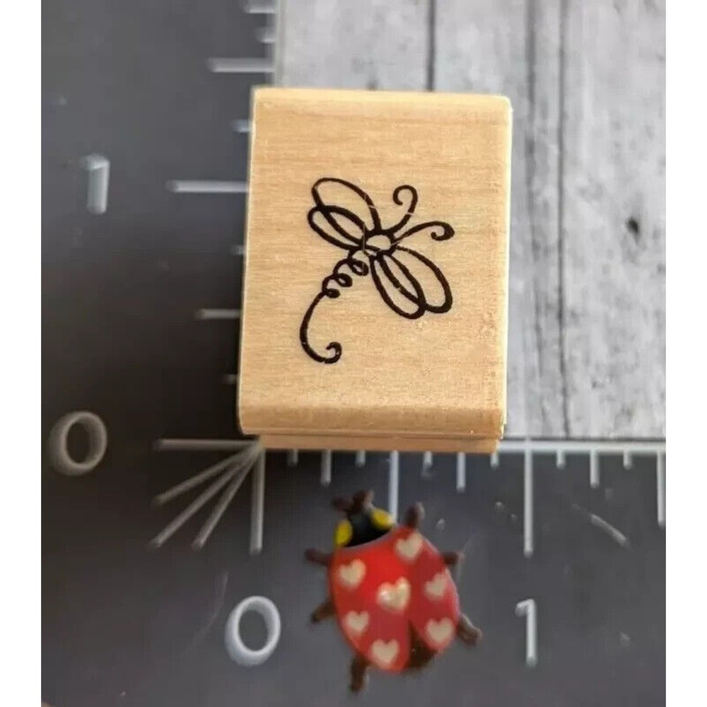 Stampendous Petite Dragonfly AA085 Rubber Stamp Wood #E35
